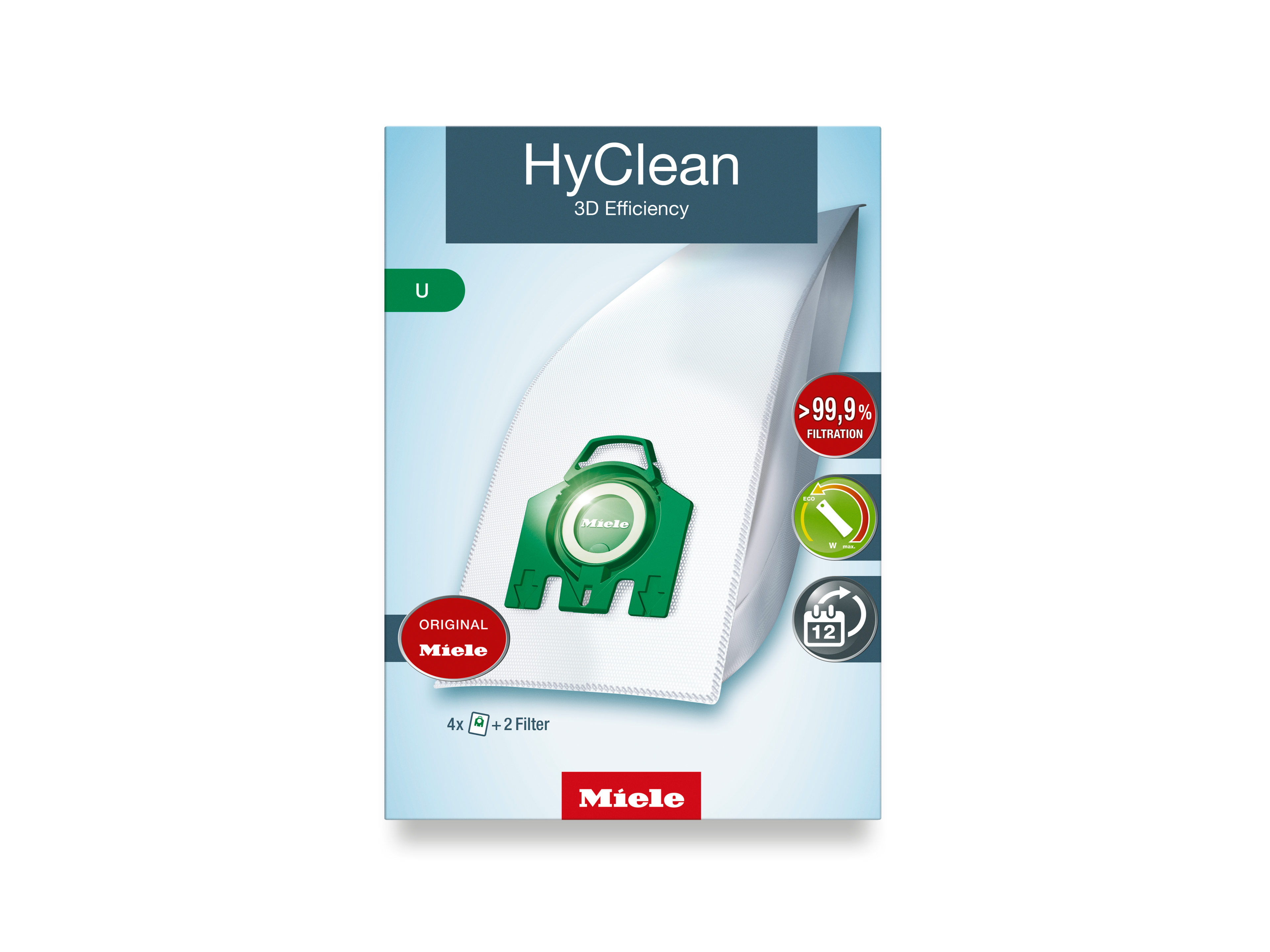 4 prachové sáčky Miele U HyClean 3D
