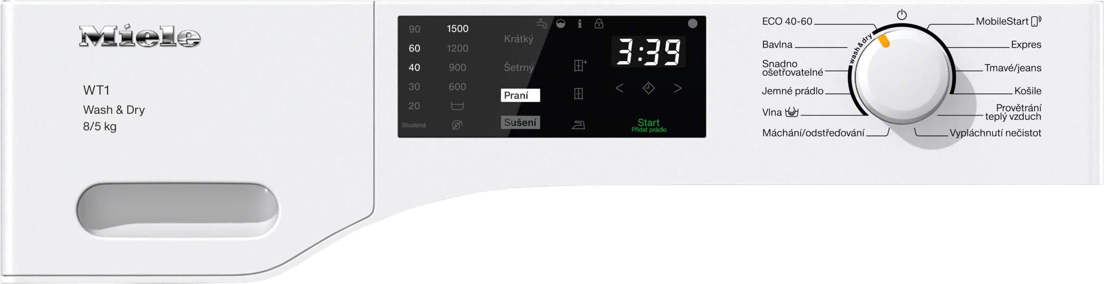 Pračka se sušičkou Miele WTD160 WCS 8/5 kg