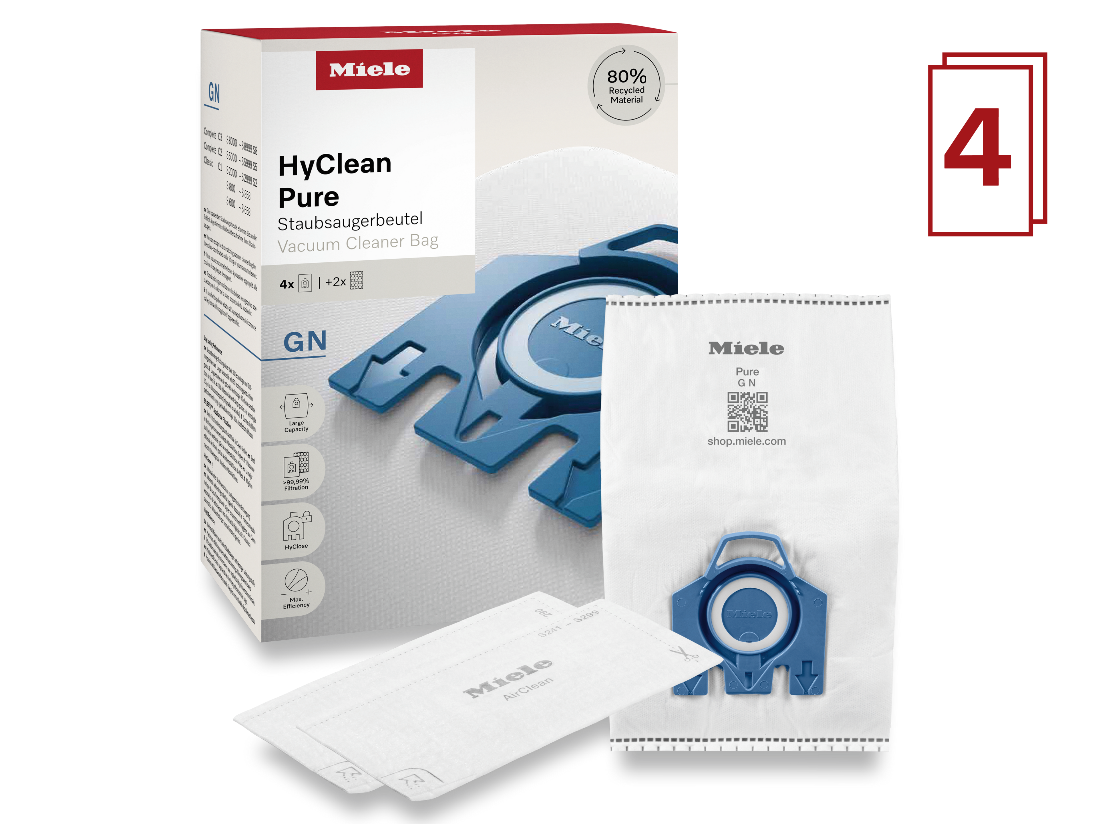 Sáčky do vysavače HyClean Pure GN Miele GN HyClean Pure