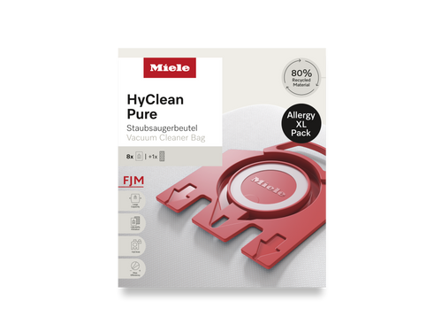 8 prachových sáčků a filtr HEPA za speciální cenu Miele FJM Allergy XL HyClean Pure