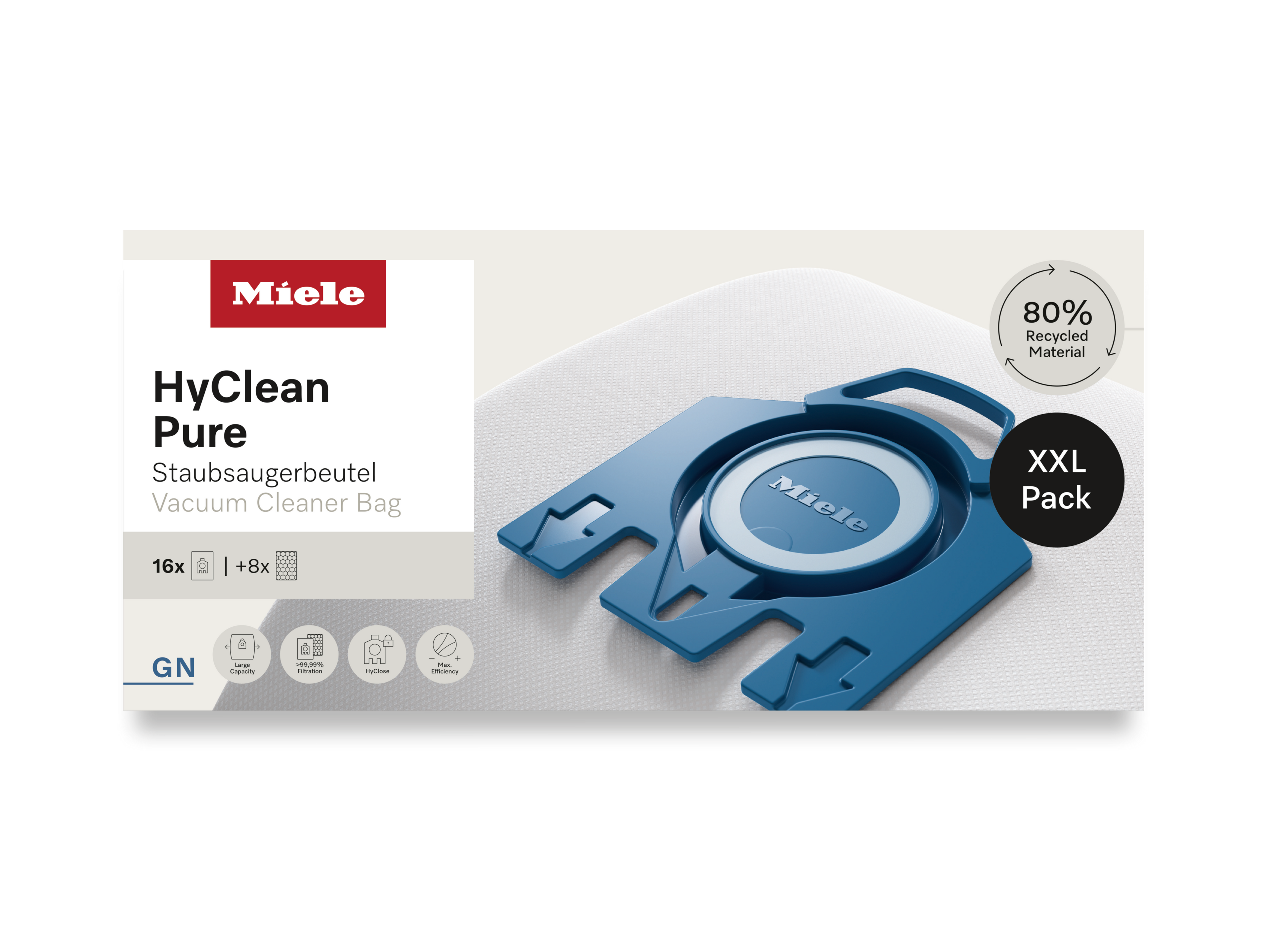 16 prachových sáčků za speciální cenu Miele GN XXL HyClean Pure