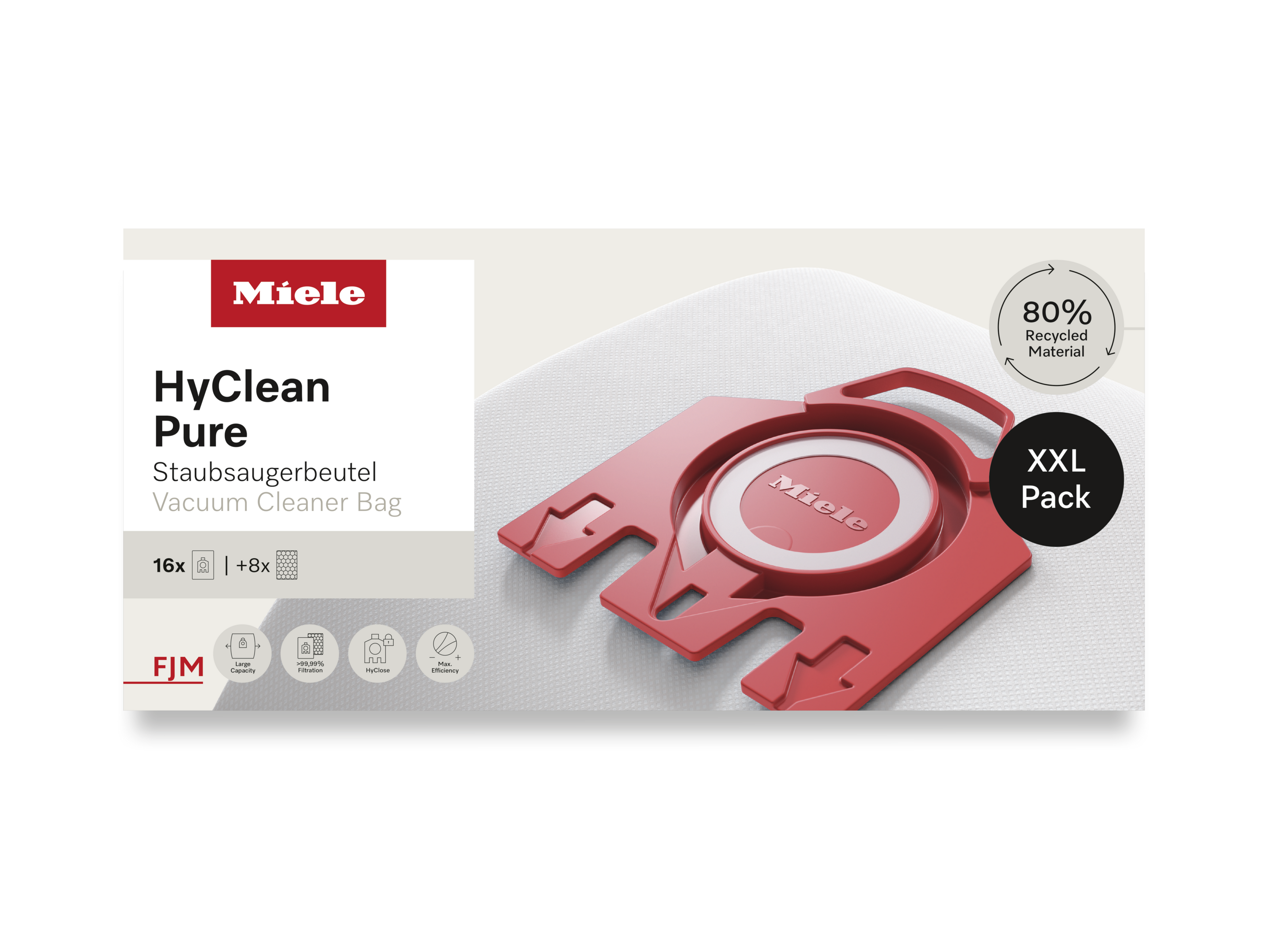 16 prachových sáčků za speciální cenu Miele FJM XXL HyClean Pure