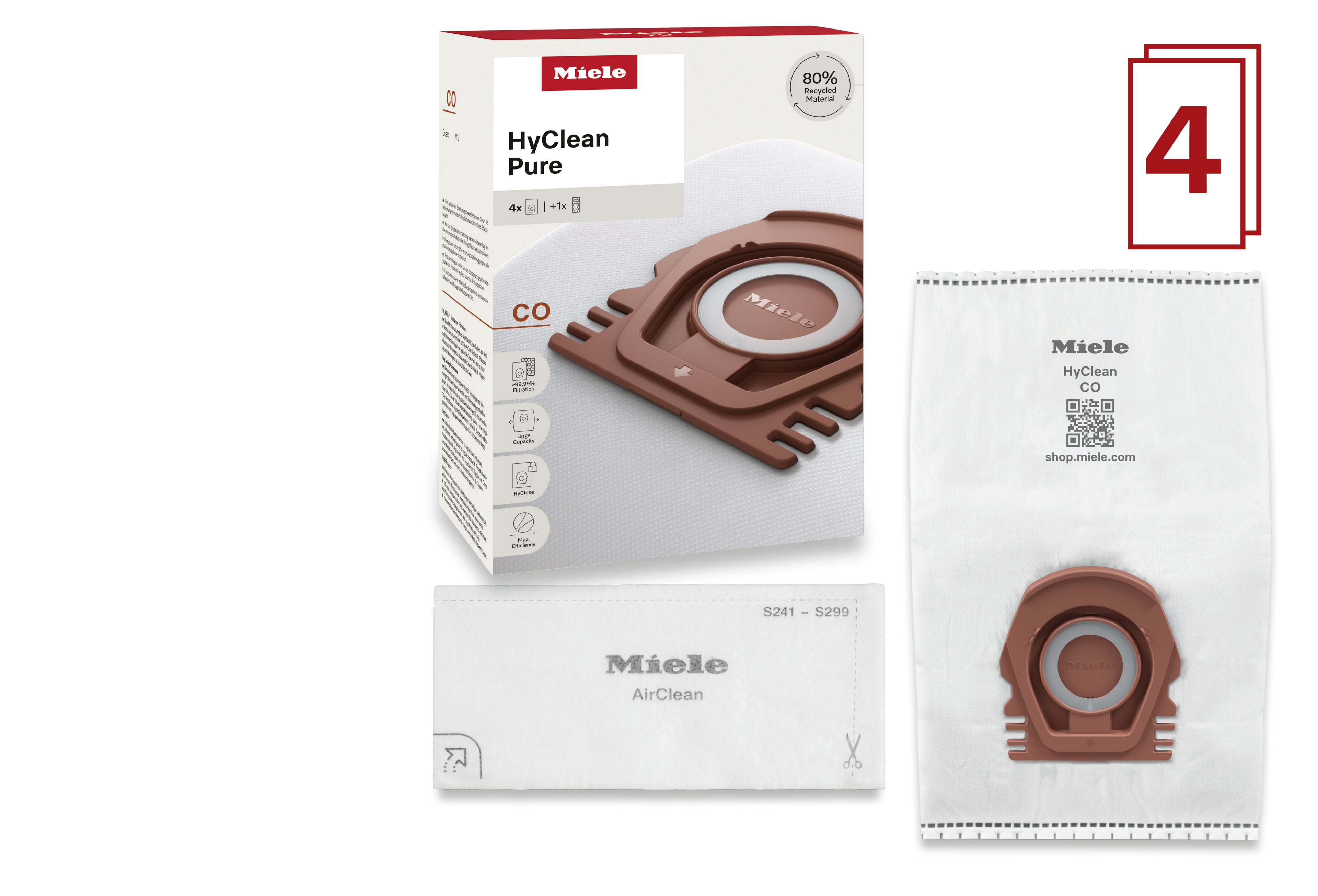 4 prachové sáčky Miele CO HyClean Pure