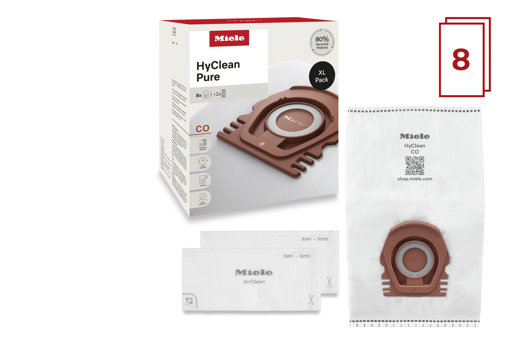 8 prachových sáčků za speciální cenu Miele CO XL HyClean Pure