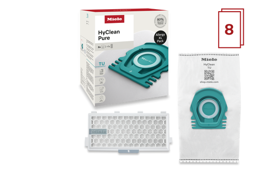 8 prachových sáčků a filtr HEPA za speciální cenu Miele TU Allergy XL HyClean Pure