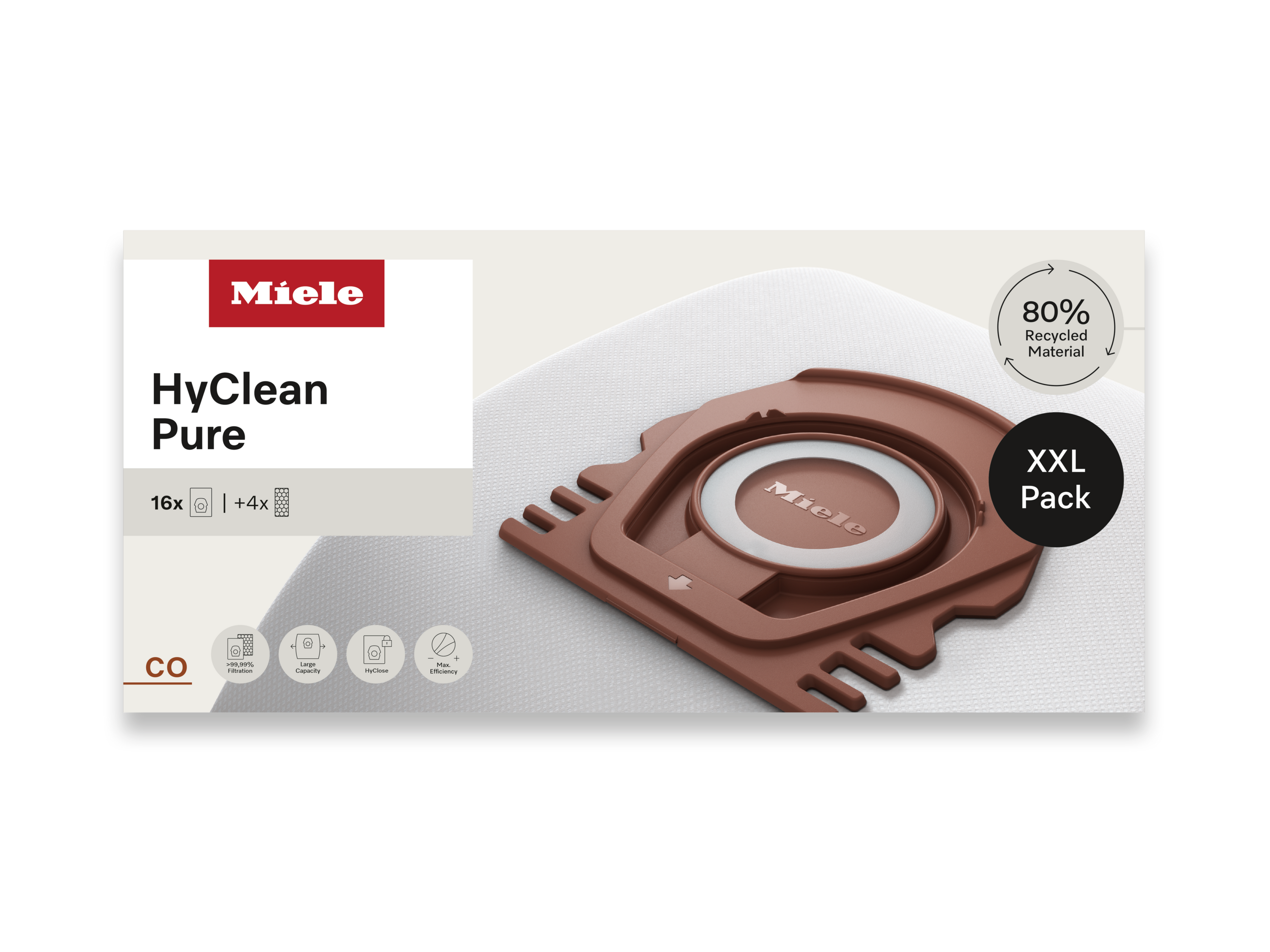 16 prachových sáčků za speciální cenu Miele CO XXL HyClean Pure