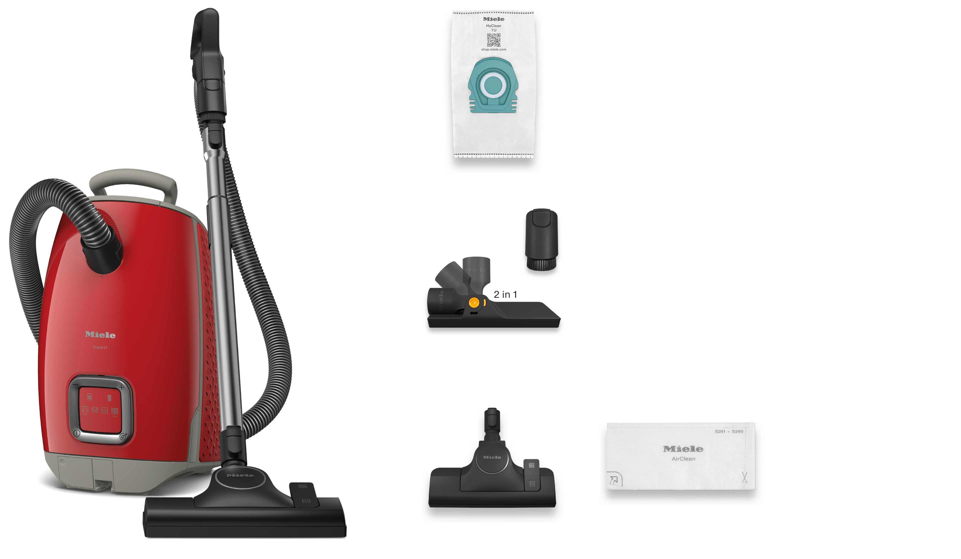 Sáčkový podlahový vysavač Miele Guard L1 Red Pulse