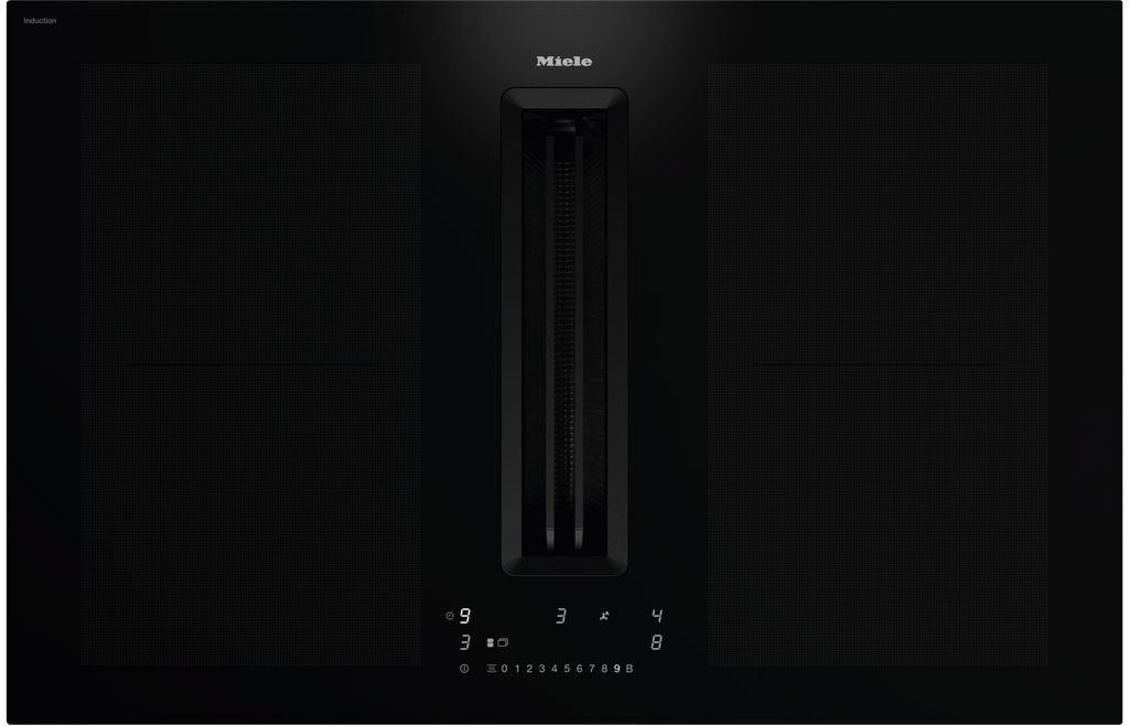 Indukční varná deska s integrovaným odsavačem par Miele KMDA 7676-1 FL BlackPerfection
