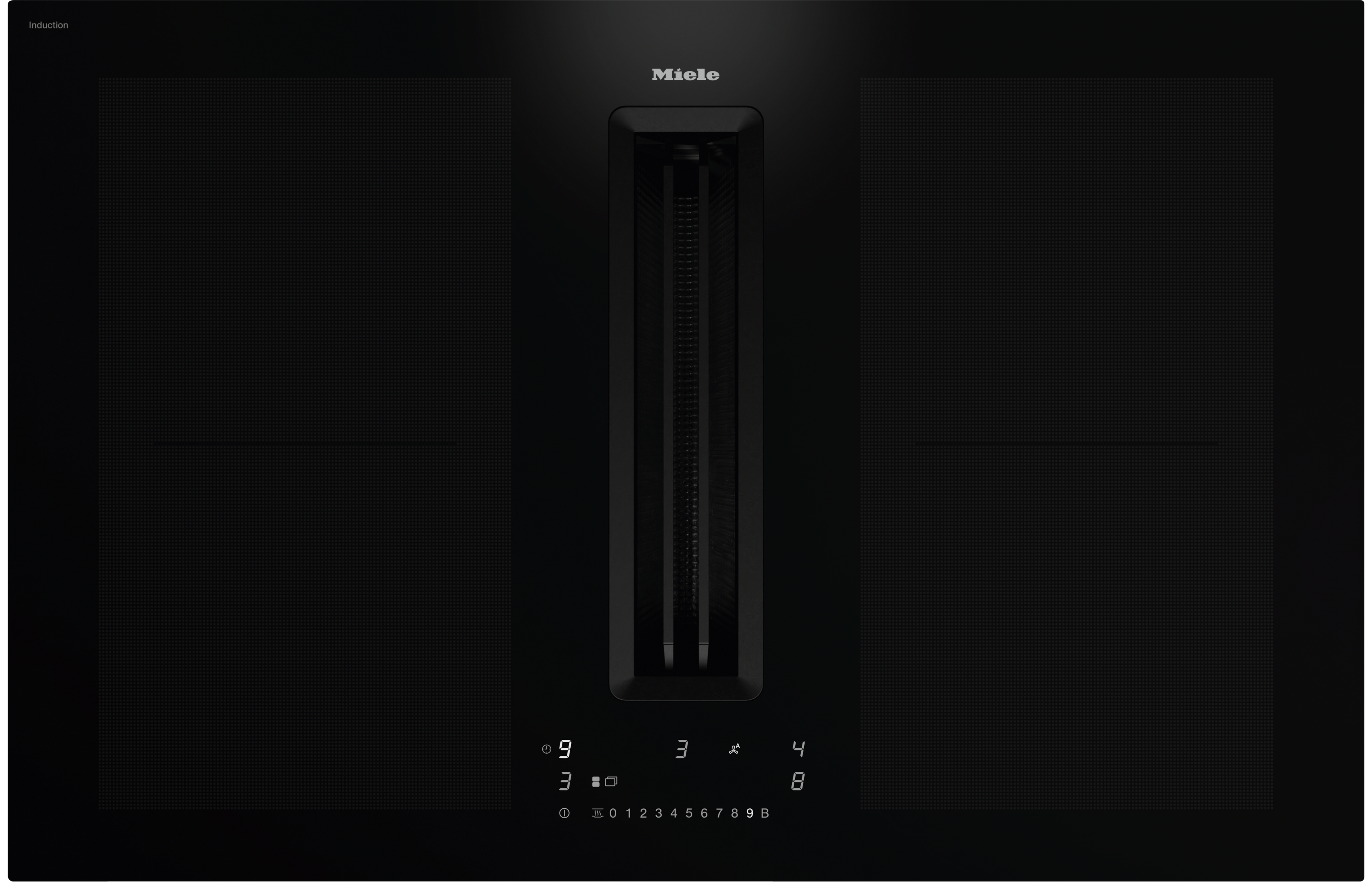 Indukční varná deska s integrovaným odsavačem par Miele KMDA 7676-1 FL BlackPerfection